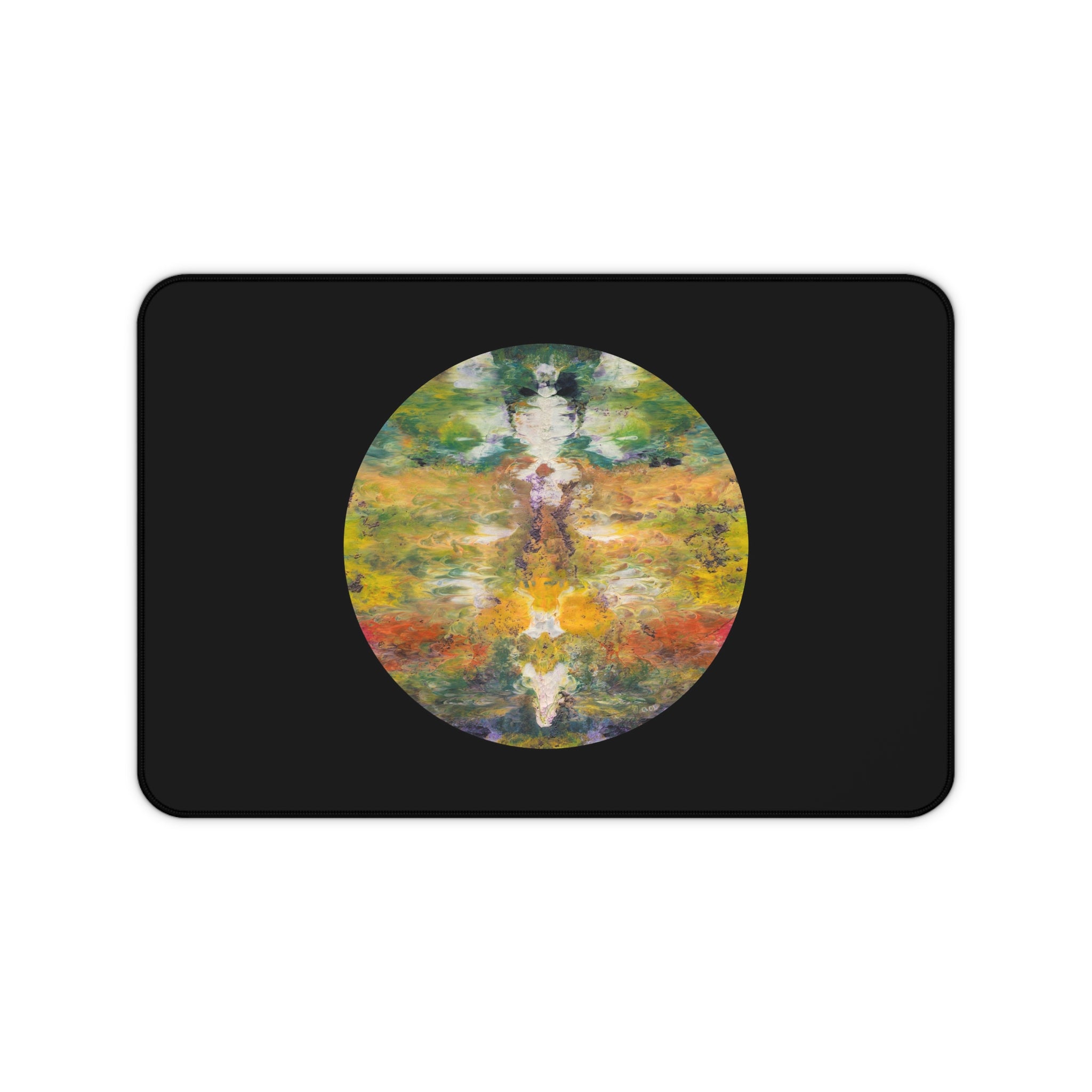 Circle Desk Mat — Artistic Mouse Pad for Home Office & Creative Workspaces