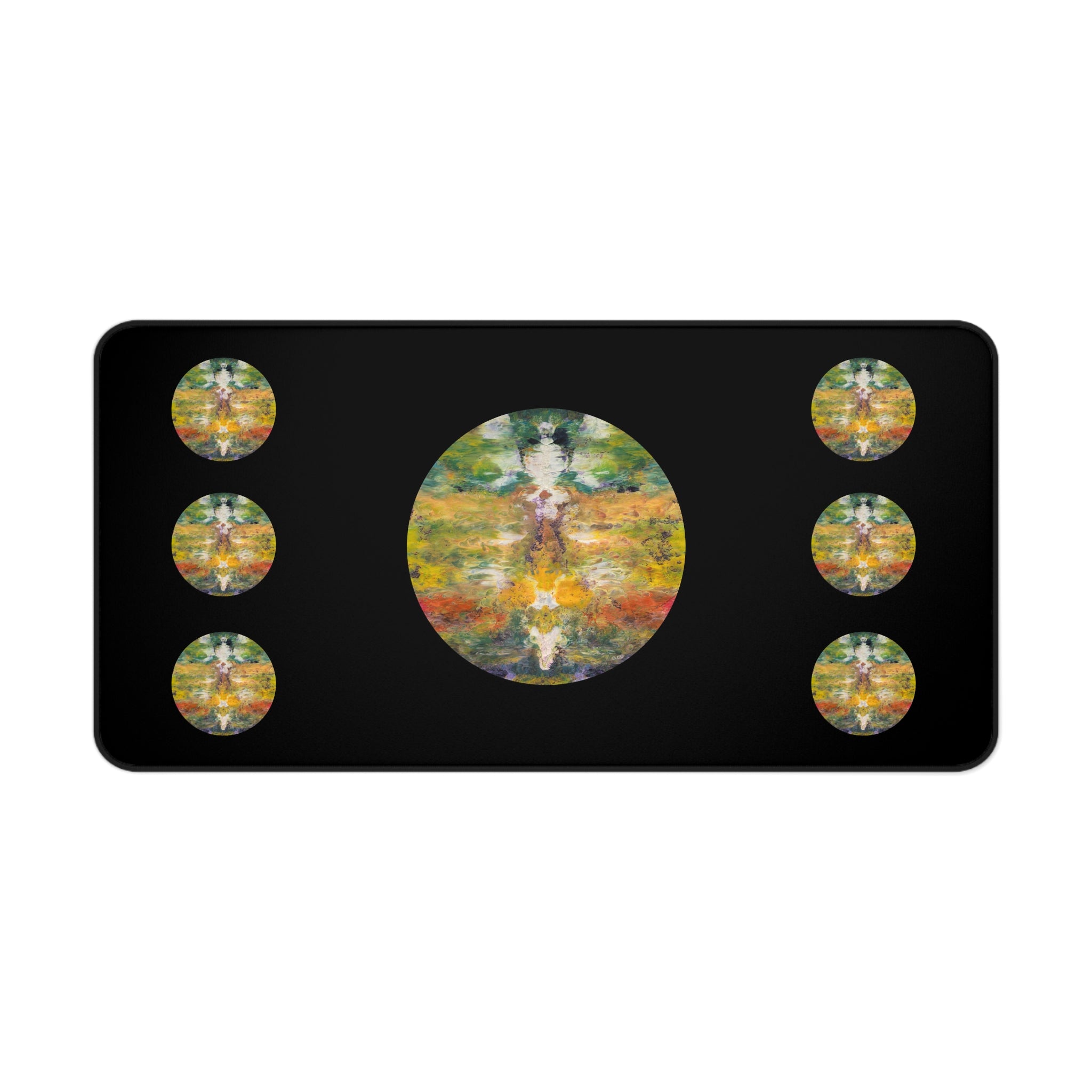 Circle Desk Mat — Artistic Mouse Pad for Home Office & Creative Workspaces