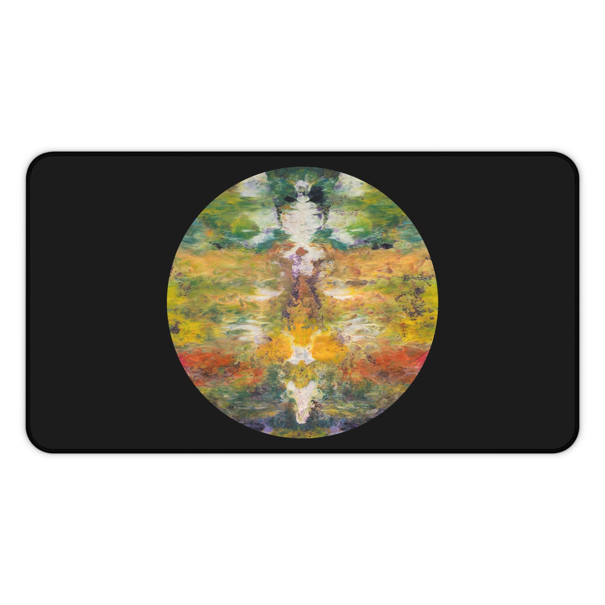 Circle Desk Mat — Artistic Mouse Pad for Home Office & Creative Workspaces