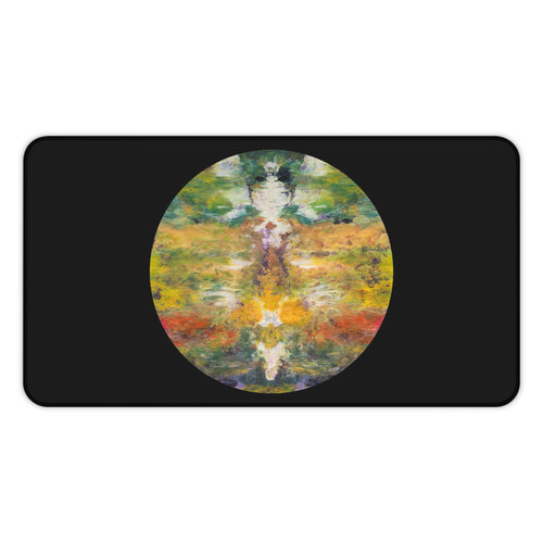 Circle Desk Mat — Artistic Mouse Pad for Home Office & Creative Workspaces