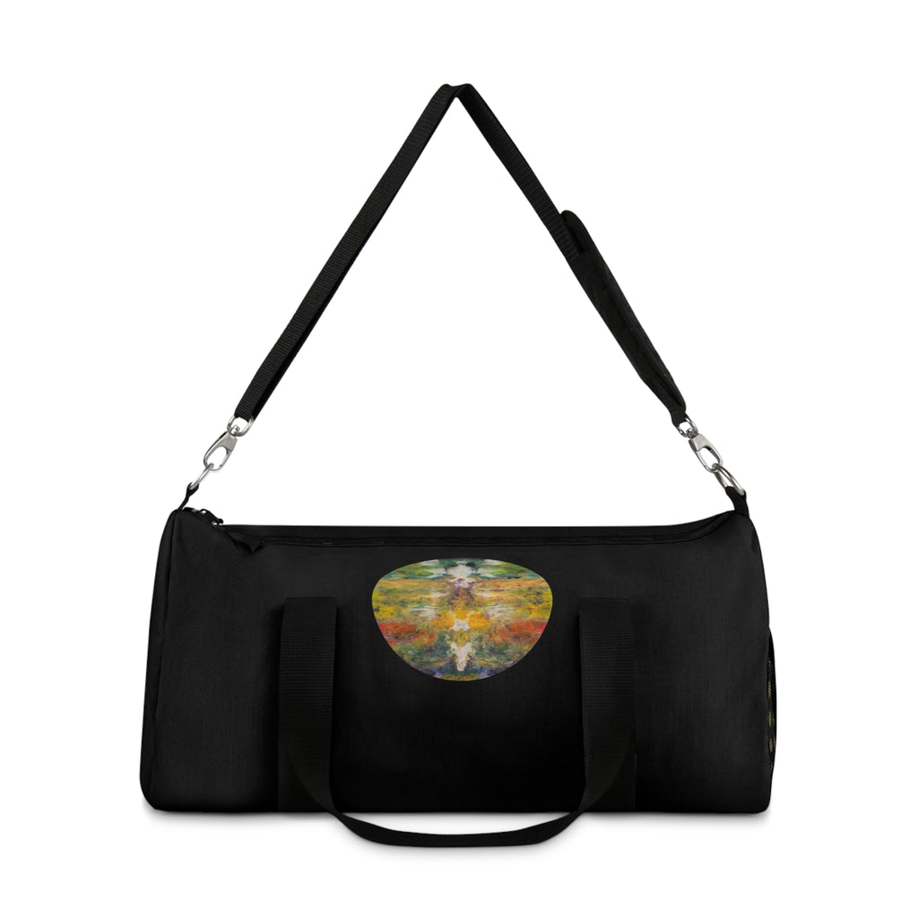 Duffel Bag — Boho Travel Gym Bag with Watercolor Design